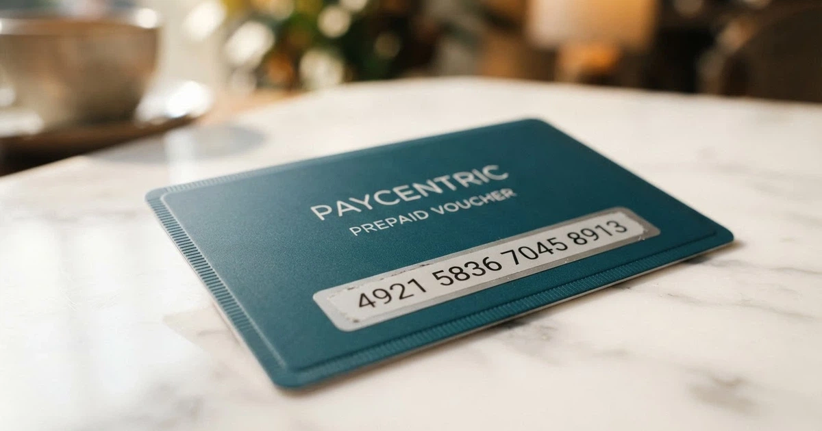 Paysafecard kupon s 16místným PIN kódem na bílém pozadí