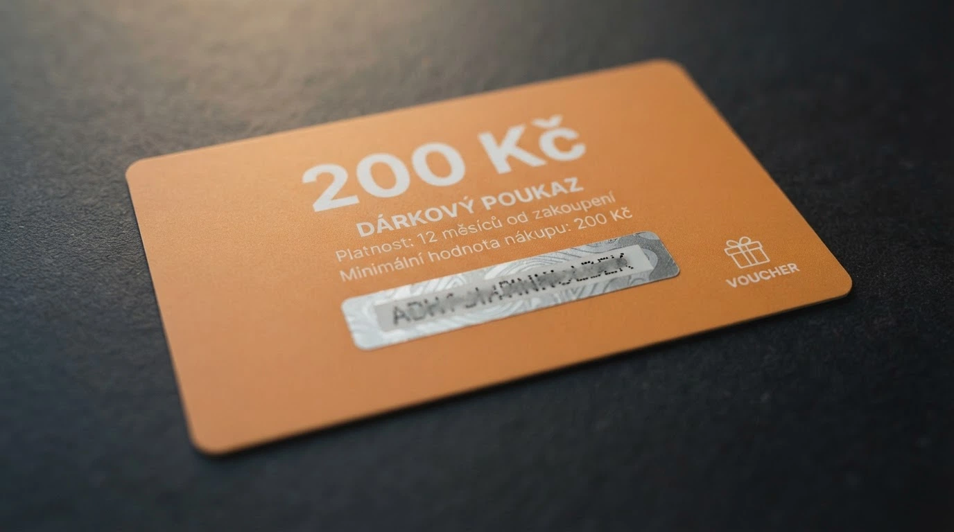 Detail Paysafecard voucheru s nominální hodnotou 200 Kč a textem upozorňujícím na minimální hodnotu kuponu
