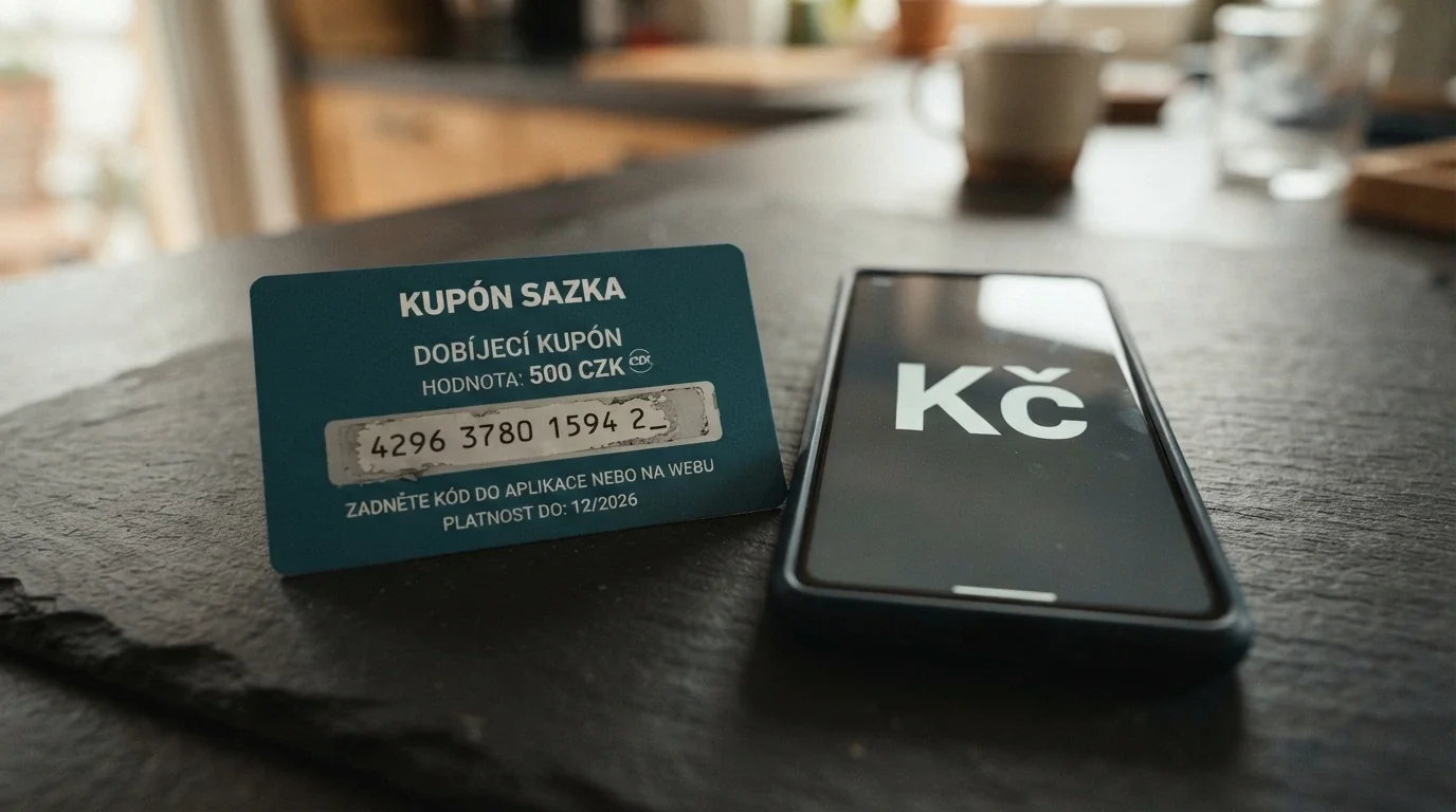 Paysafecard voucher s šestnáctimístným kódem vedle obrazovky s kasinem