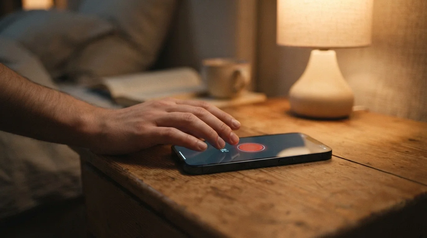 Telefonní sluchátko a číslo linky pomoci 800 35 00 00 vedle ikony panic buttonu